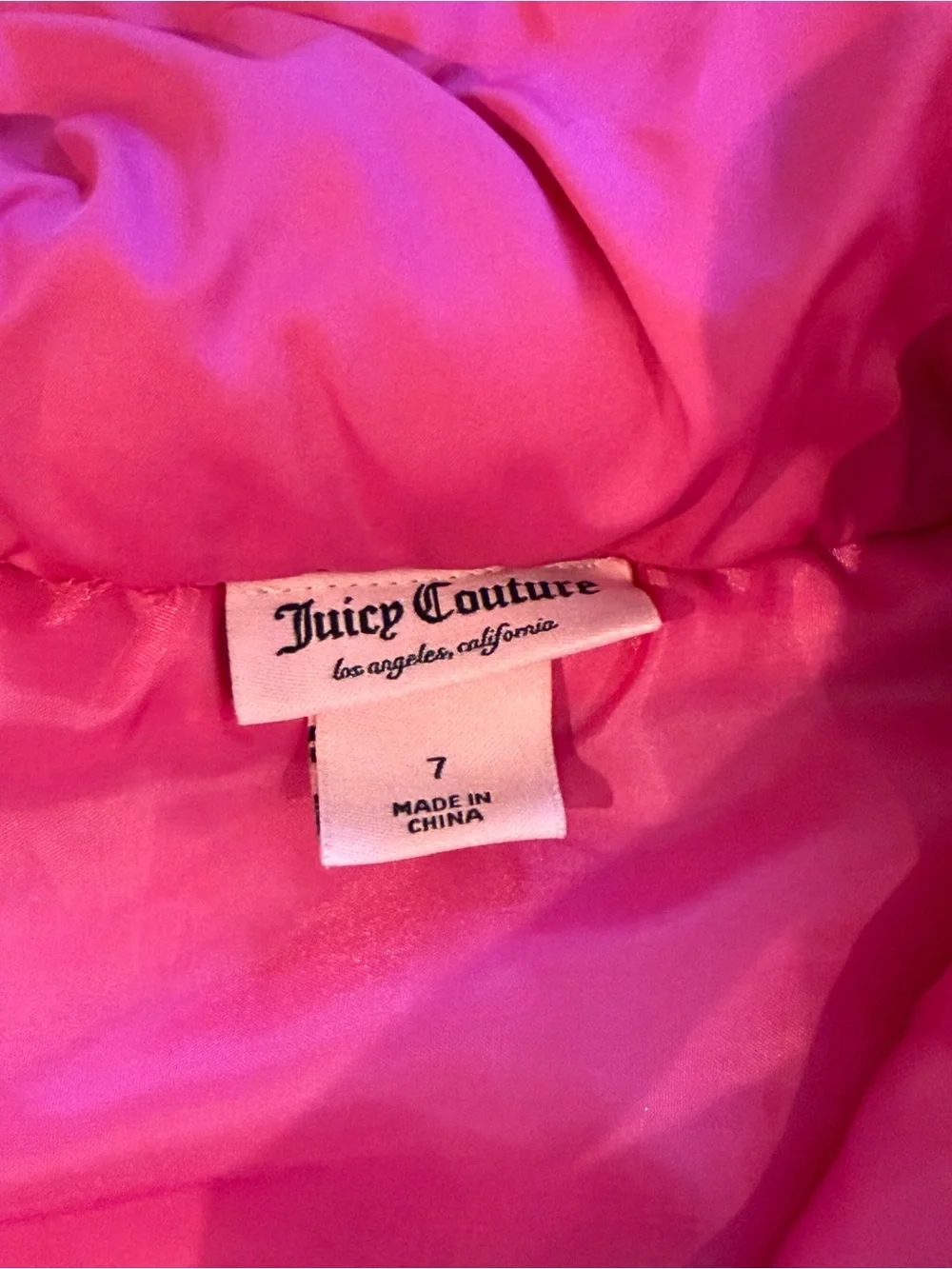 Juicy couture puffer vests kids 6/7 bundle